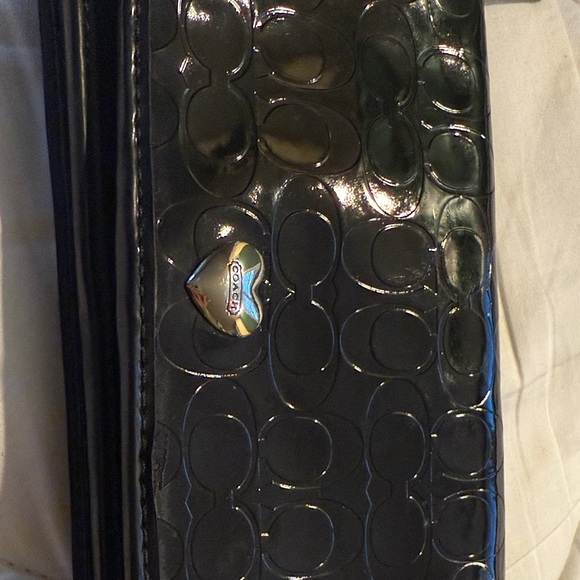 Coach Black Leather Wristlet - Picture 2 of 6